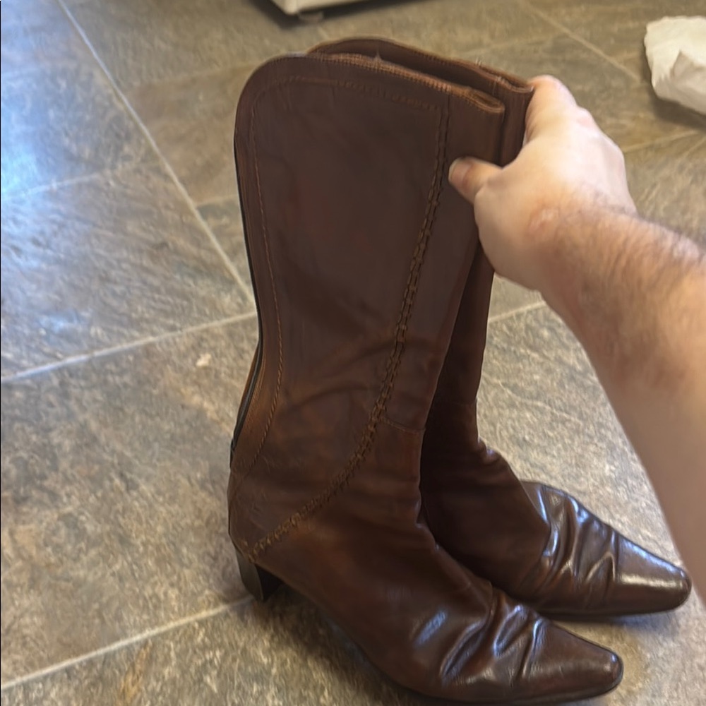 Brown Leather Women's Boots